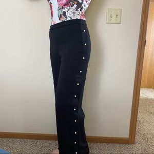 H&M pearl detail black dress pant